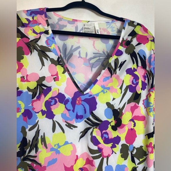 BAR III Women's Paradise Garden Drawstring Caftan Swim Cover Up Size Large NWT - Picture 4 of 10